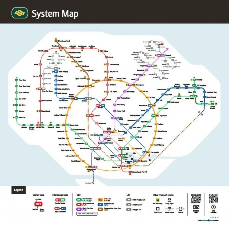 在新加坡,新加坡地铁mrt是最便捷快速